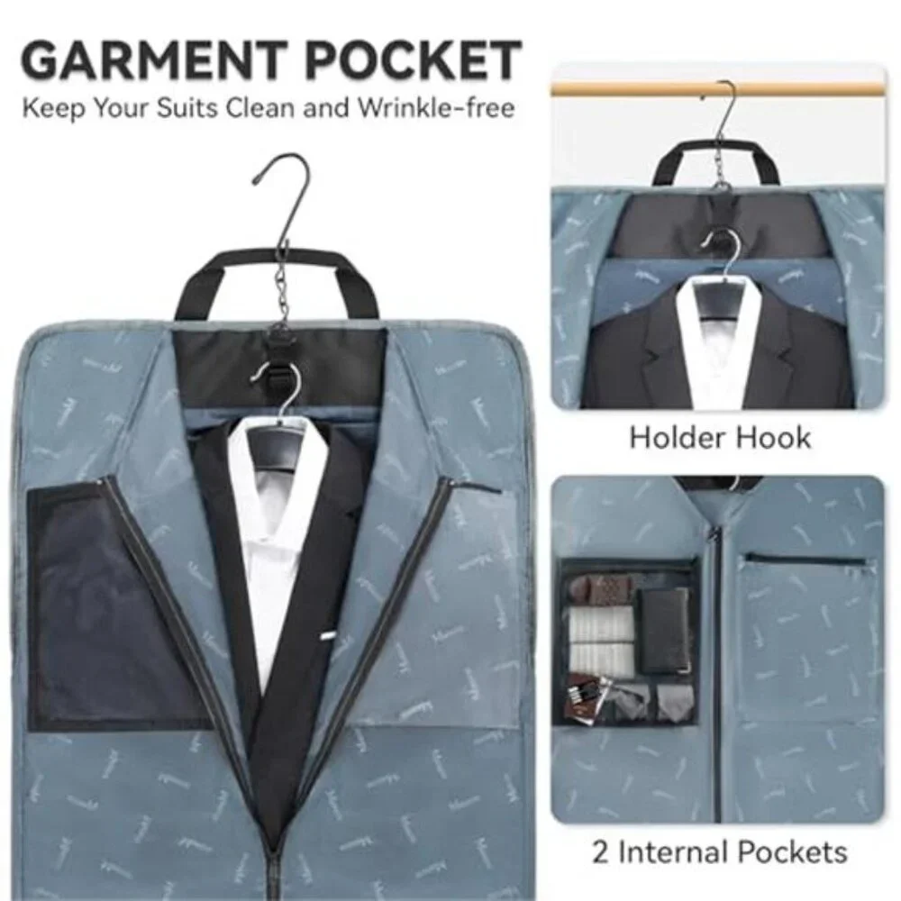 Travel Garment Bag Foldable Suit Carrier Luggage Bag Waterproof Shoulder Strap